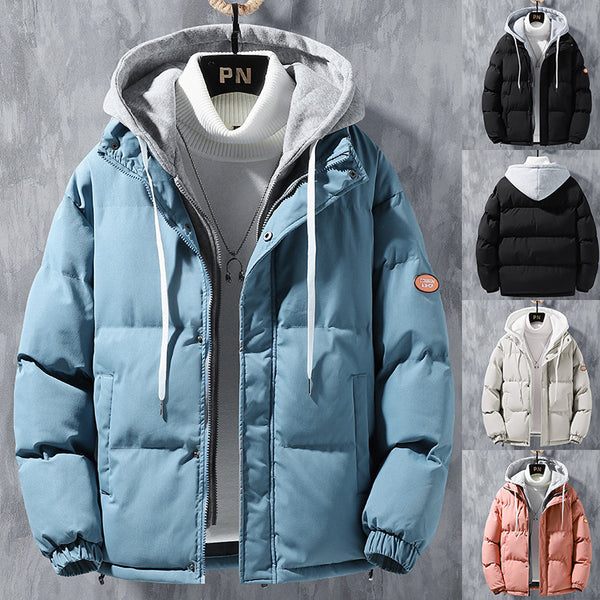 Men's Fashion Hooded Jacket Winter Windproof Cotton Jacket